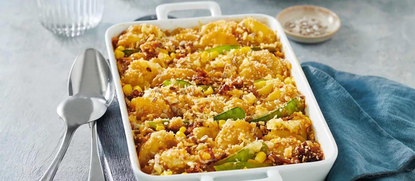 Grønnsaksgrateng med pankoskorpe