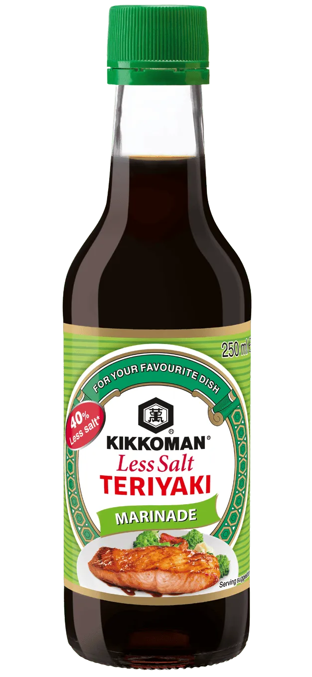 Kikkoman Teriyaki Marinade med Mindre salt 250 ml flaske