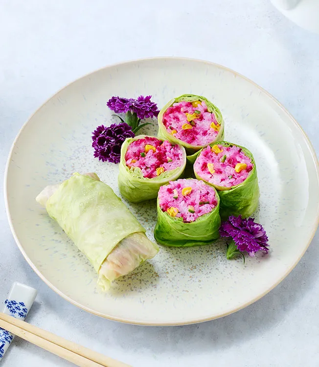 Vegansk sushirull med kål