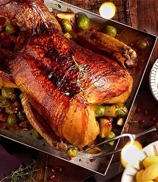 Soya-, appelsin- og honningglasert kalkun