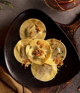 Ravioli med steinsopp