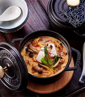Kimchi-stuing med soyamelk