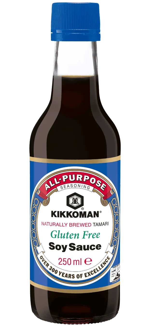 Kikkoman Naturlig Brygget Tamari Glutenfri Soyasaus 250 ml flaske