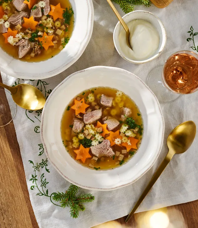 Festsuppe fra Bøhmen med soyasaus