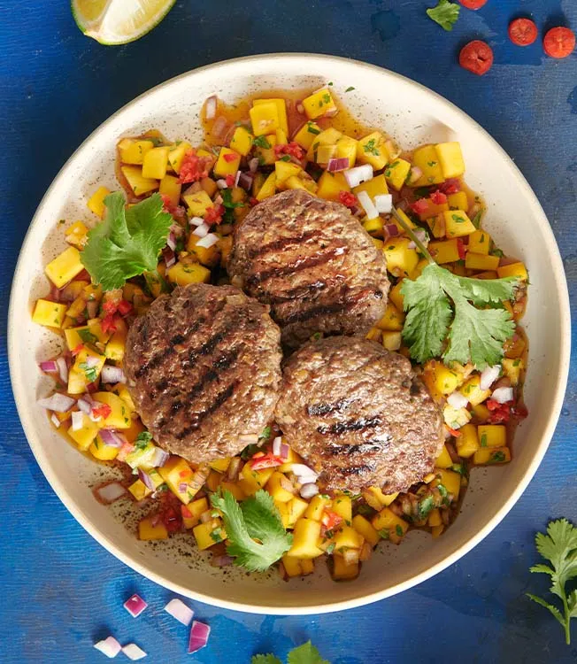Kjøttboller med mangosalsa