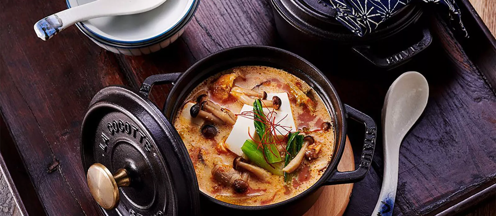 Kimchi-stuing med soyamelk