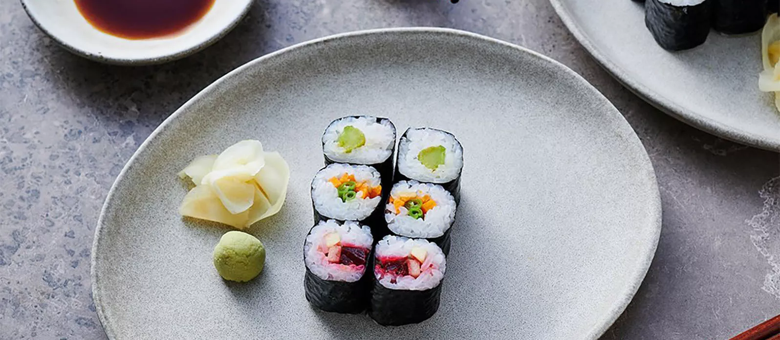 Vegetar Maki Sushi – tre varianter