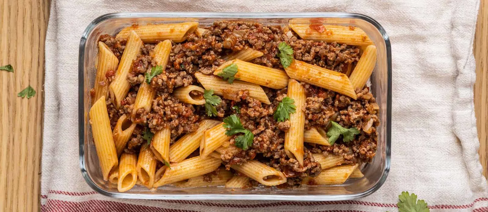 Pasta bolognese med soyasaus