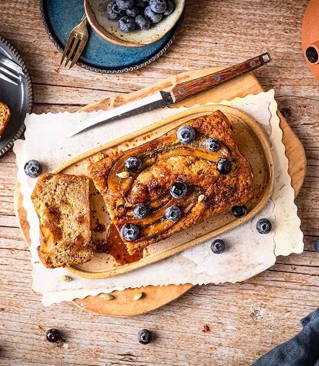 Vegansk bananbrød med kardemomme