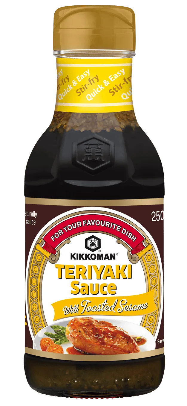 Kikkoman Teriyakisaus med Ristede Sesamfrø 250 ml flaske