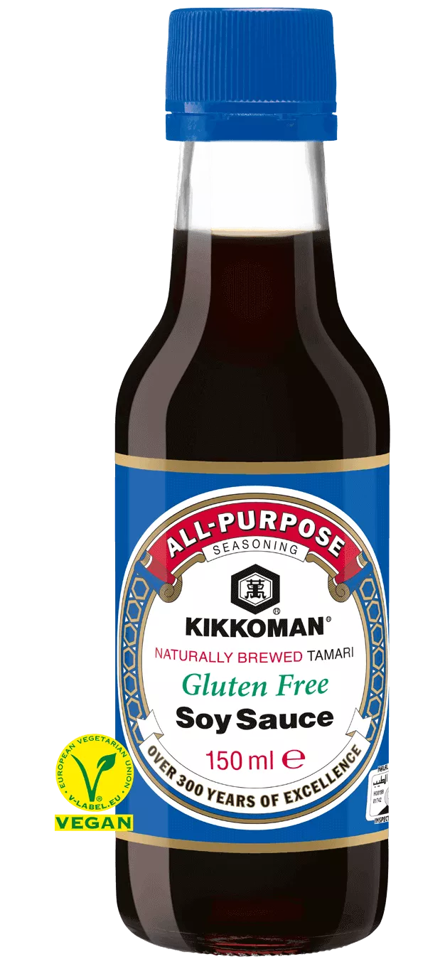 Kikkoman Naturlig Brygget Tamari Glutenfri Soyasaus 150 ml flaske
