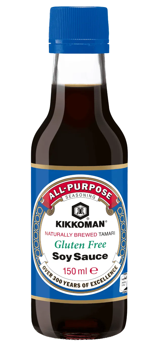 Kikkoman Naturlig Brygget Tamari Glutenfri Soyasaus 150 ml flaske