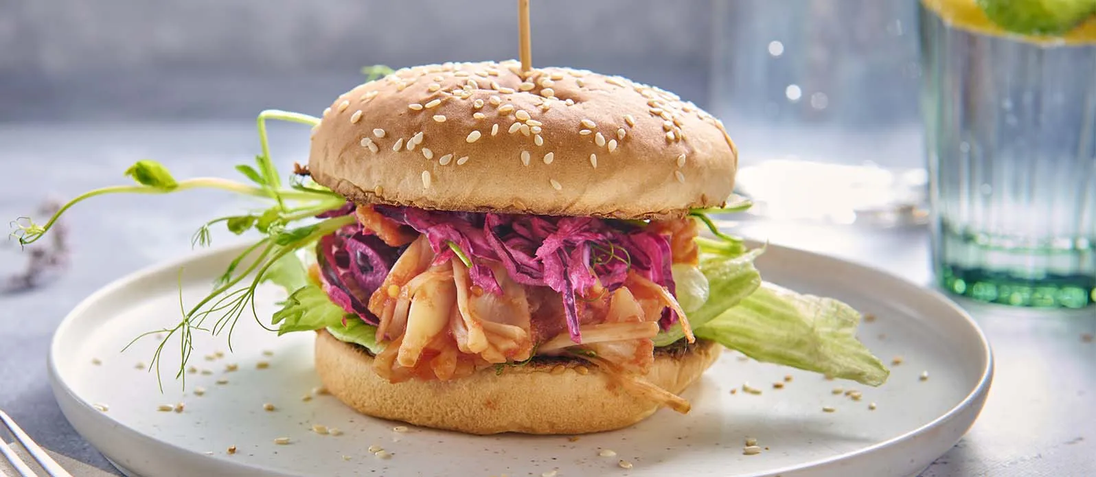 Jackfruktburgere à la pulled pork