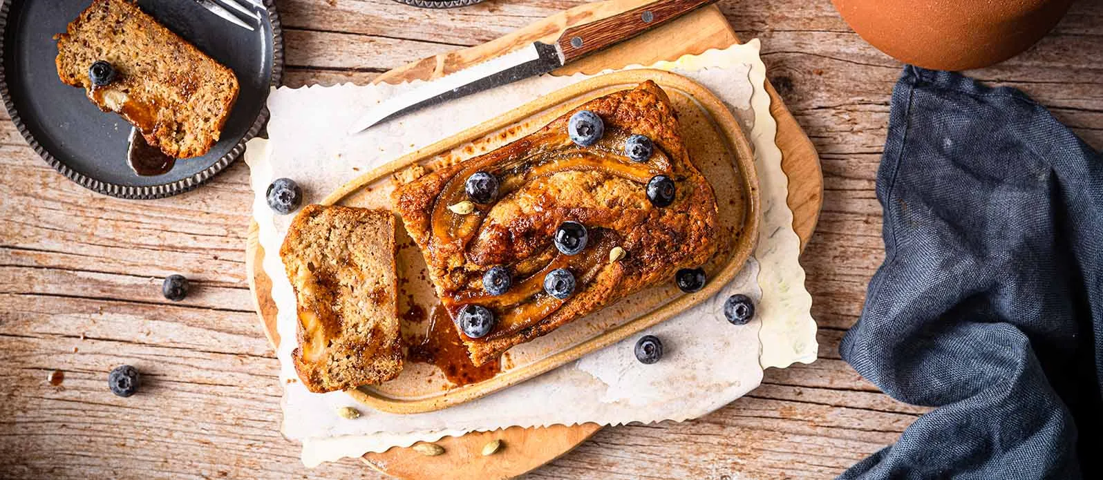 Vegansk bananbrød med kardemomme