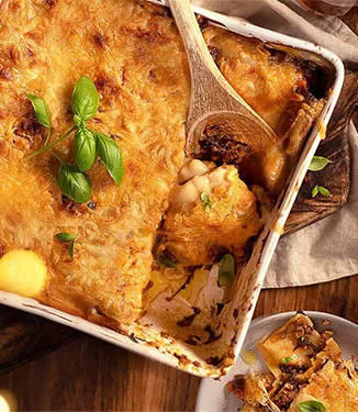 Krydret lasagne med spinat