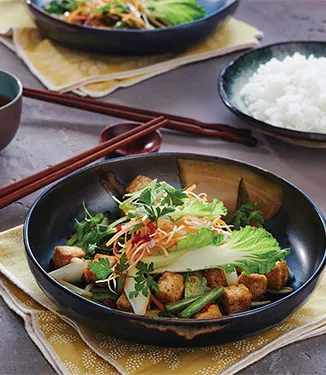 Tofu-wok med grønnsaker