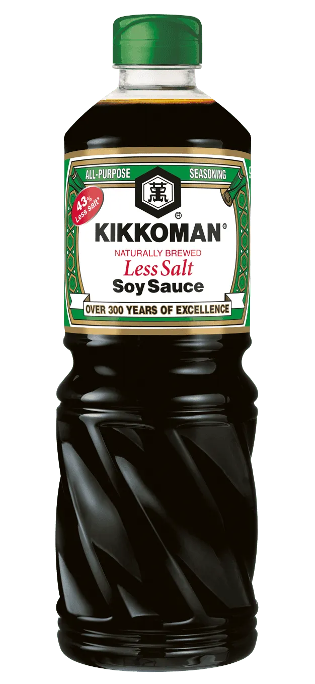 Kikkoman Naturlig Brygget Soyasaus Med Mindre Salt 975 ml PET