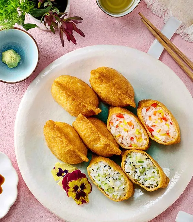 Vegansk inari sushi