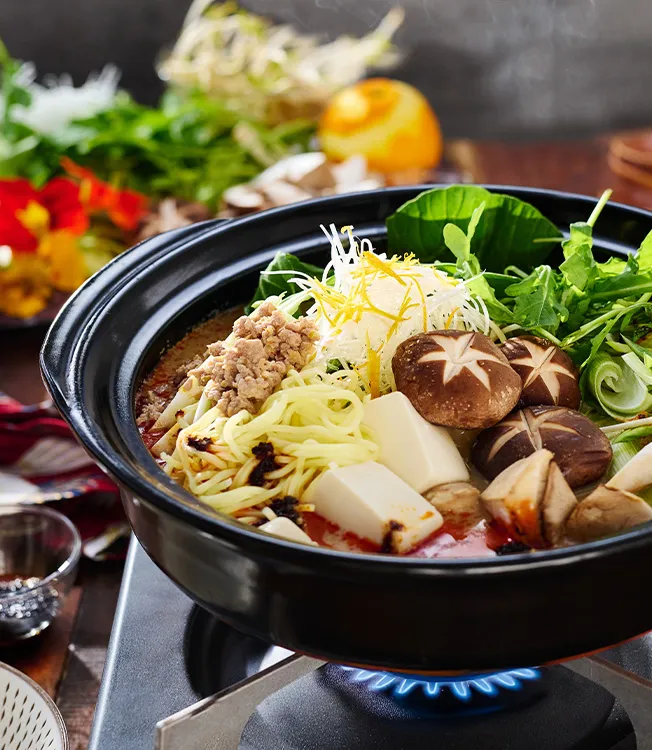 Hot pot med soyamelk i Dandan-stil