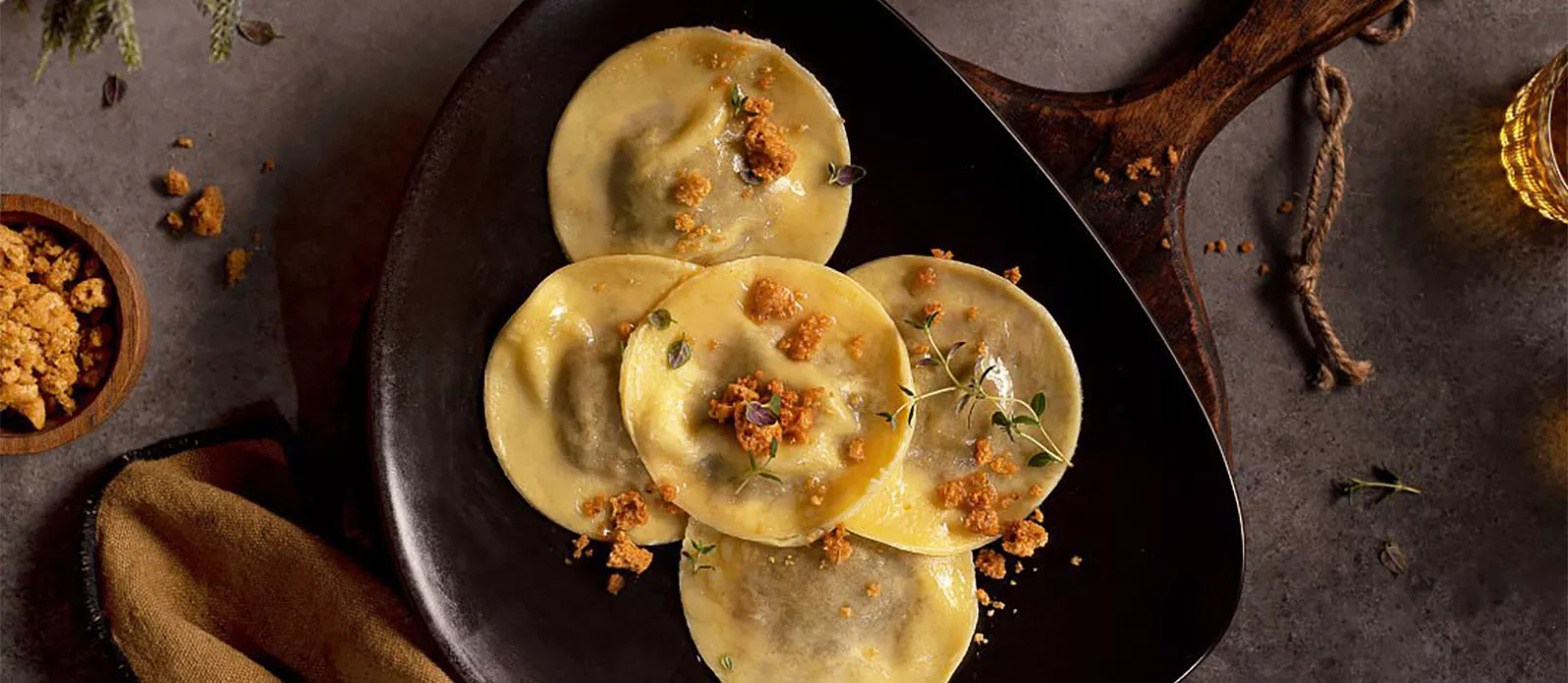 Ravioli med steinsopp