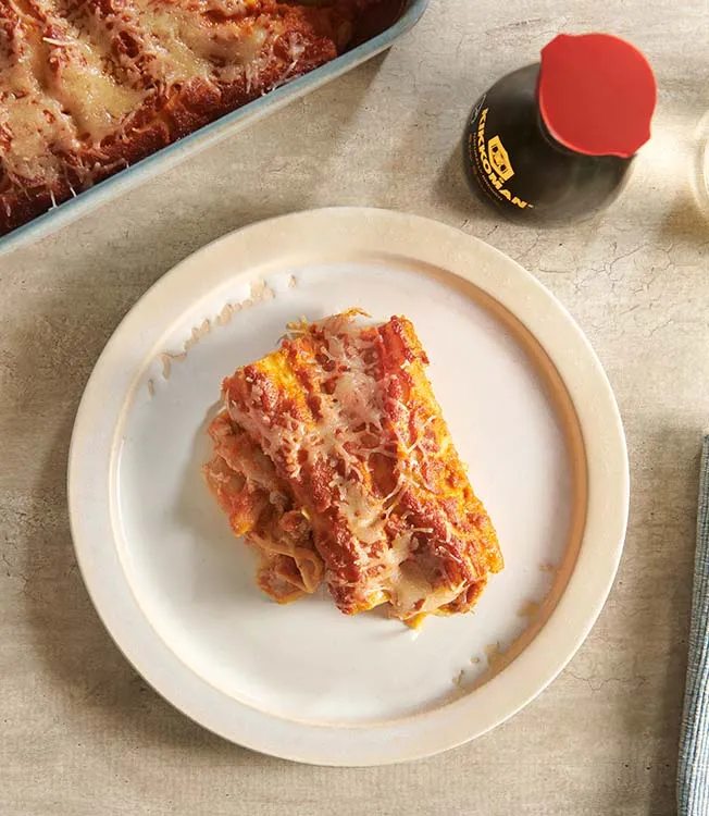 Cannelloni fylt med calamari og lam