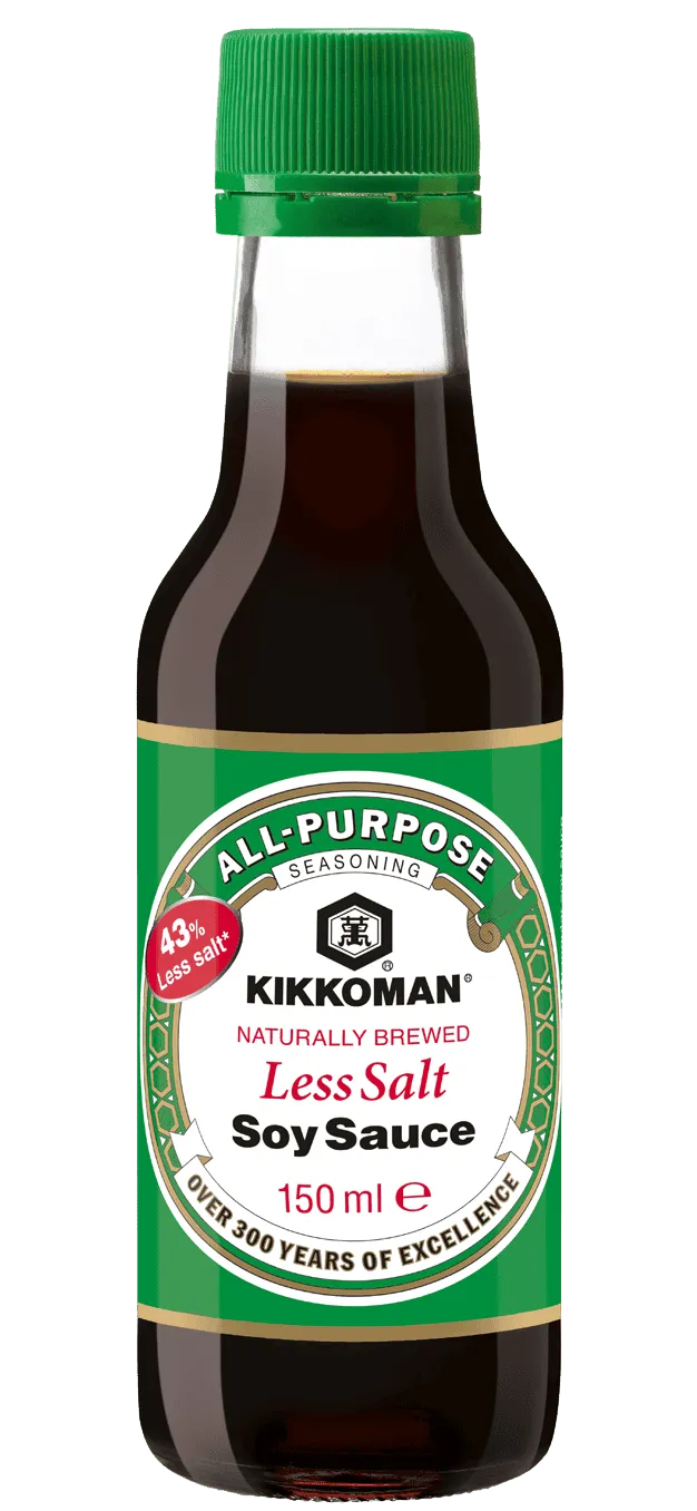 Kikkoman Naturlig Brygget Soyasaus Med Mindre Salt 150 ml flaske
