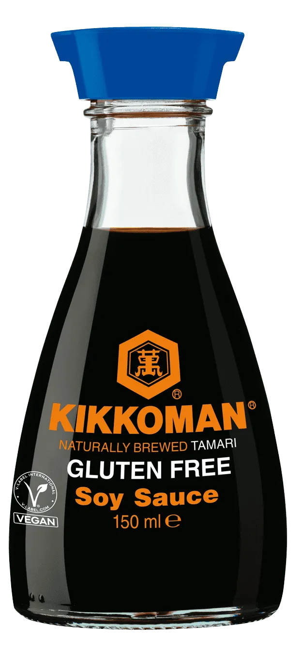 Kikkoman Naturlig Brygget Tamari Glutenfri Soyasaus 150 ml dispenser