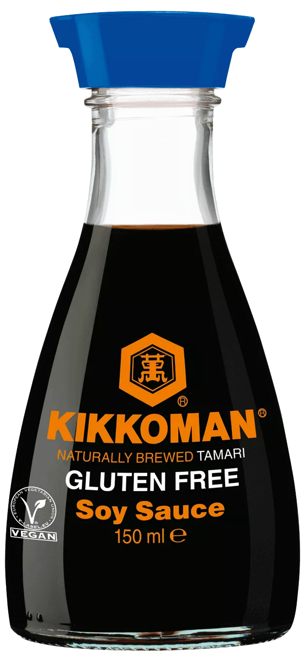 Kikkoman Naturlig Brygget Tamari Glutenfri Soyasaus 150 ml dispenser
