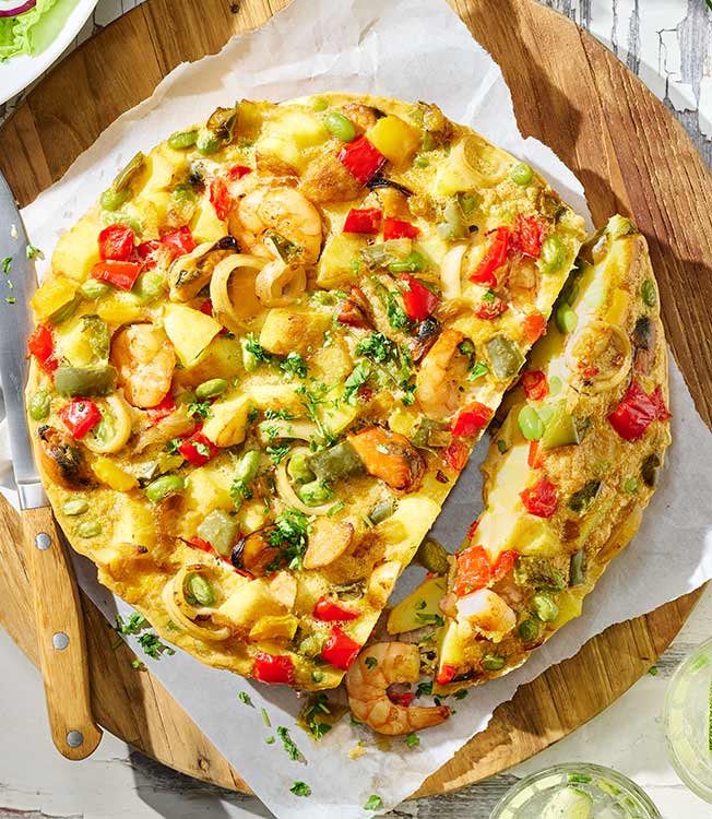 Seafood tortilla bites